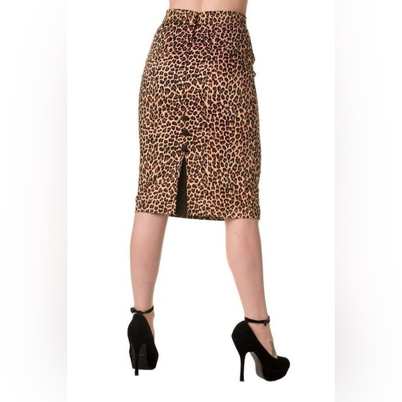 Leopard-Print Pencil Skirt in Brown - Picture 2 of 7